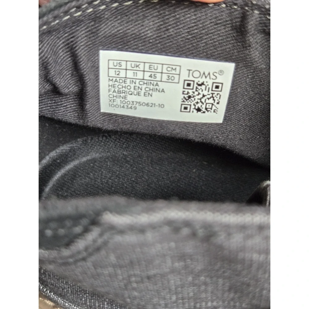 TOMS men BootNavi Chukka Black‎ Crosshatch Denim 11 color dark gray booties